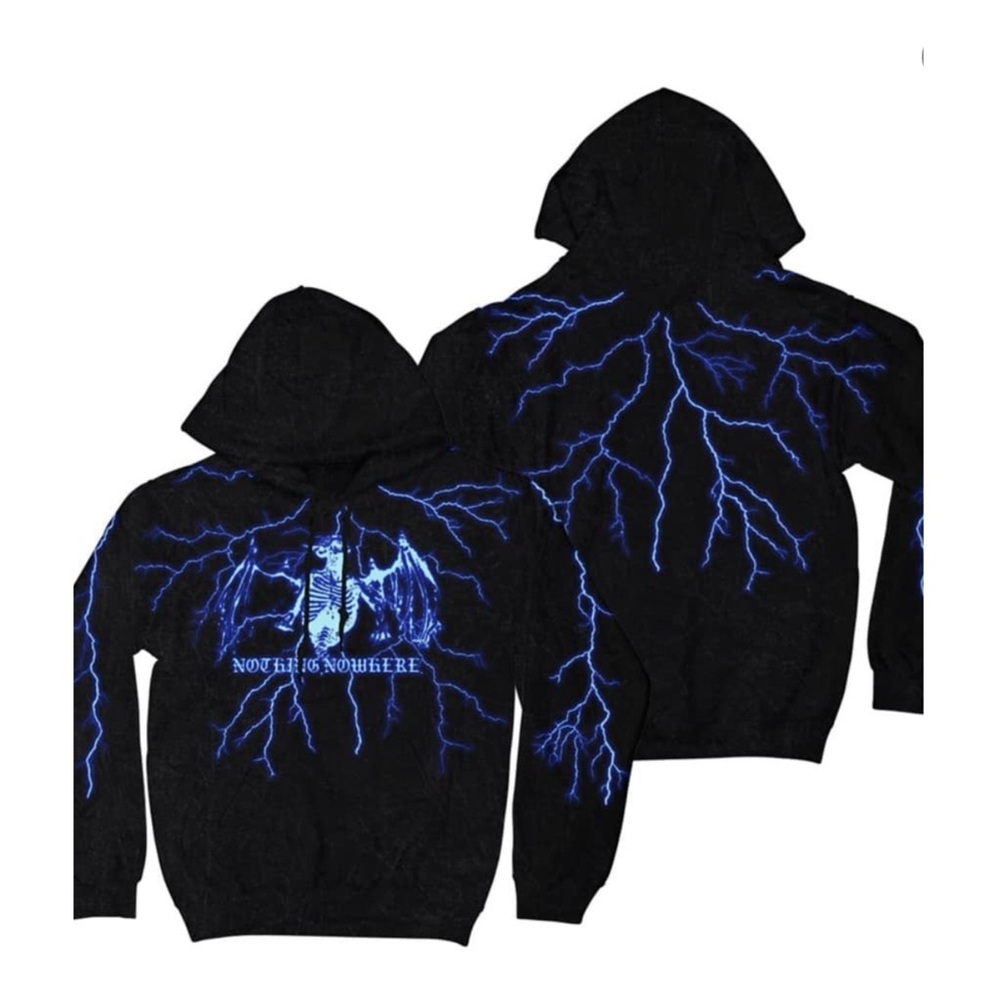 Nothing, Nowhere Lightning Bat Hoodie